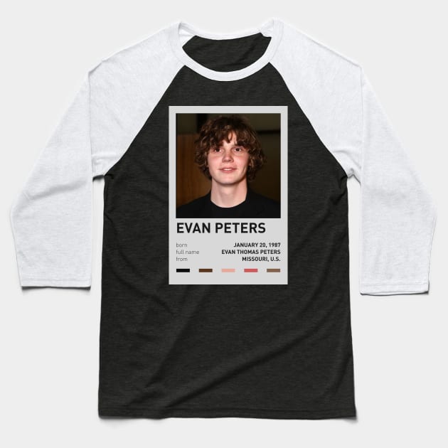 Evan Peters Baseball T-Shirt by sinluz